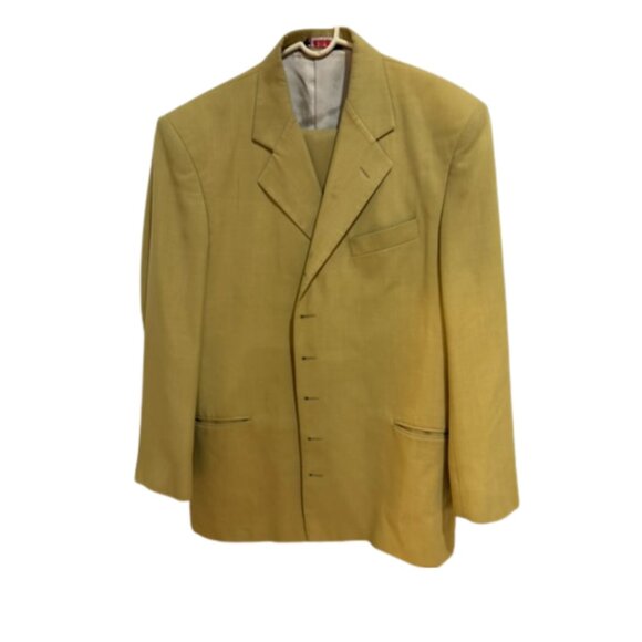 Bonacci Men’s Tan Suit 2-Piece 40R Blazer & Pants Made in USA - Picture 2 of 4